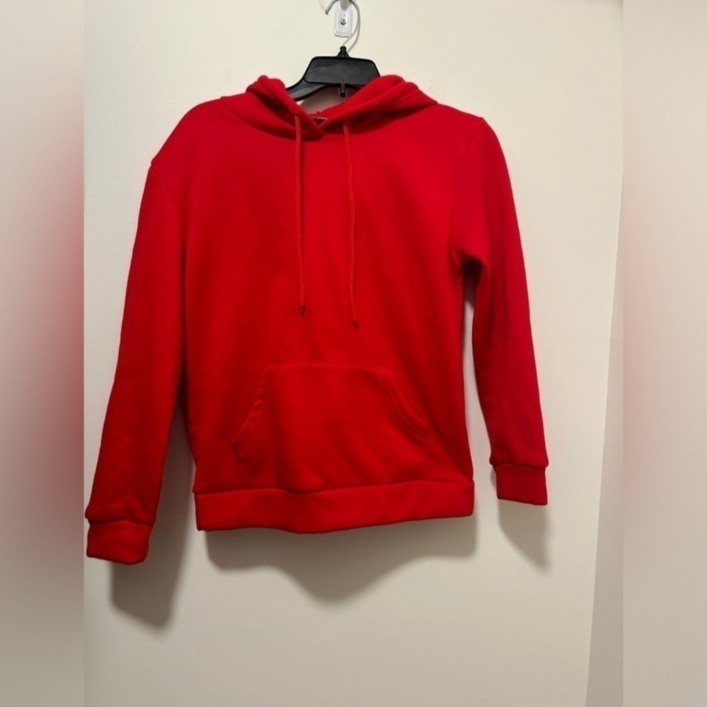 Red Hooded Sweatshirt & Jogger Pants Set, Size XS